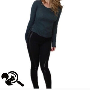 Rachel Roy faux leather trim leggings